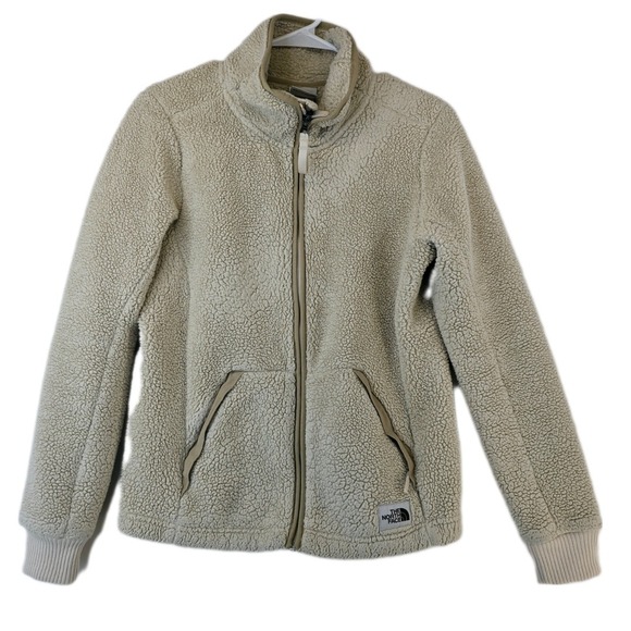 The North Face Campfire Fleece‎ Jacket Women's Small Full Zip Sherpa Style Cozy - Picture 1 of 14